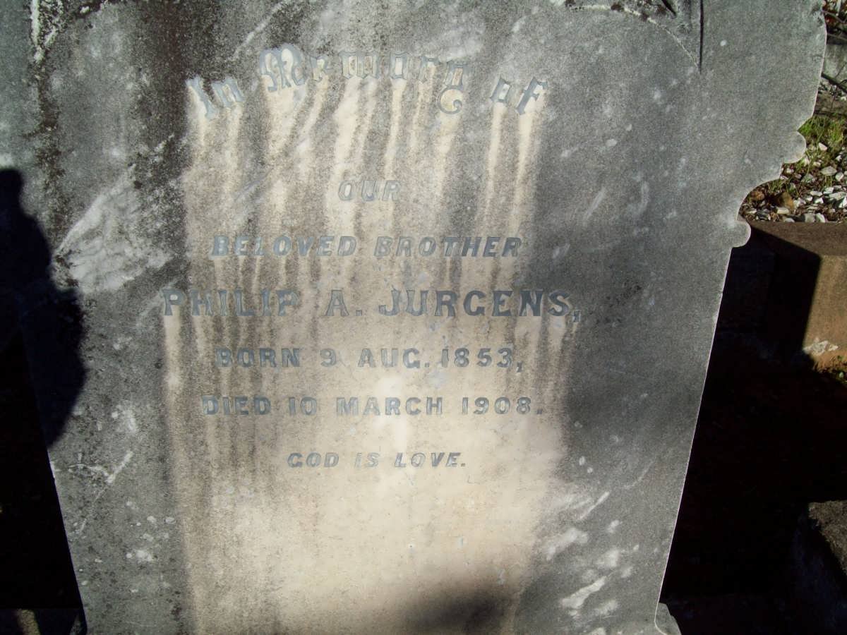 JURGENS Philip A. 1853-1908