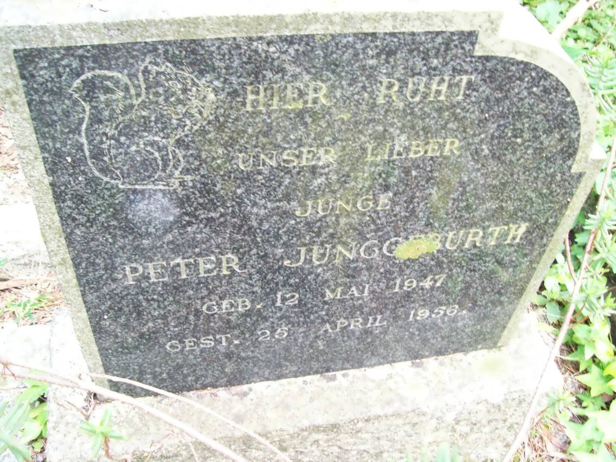 JUNGGEBURTH Peter 1947-1956