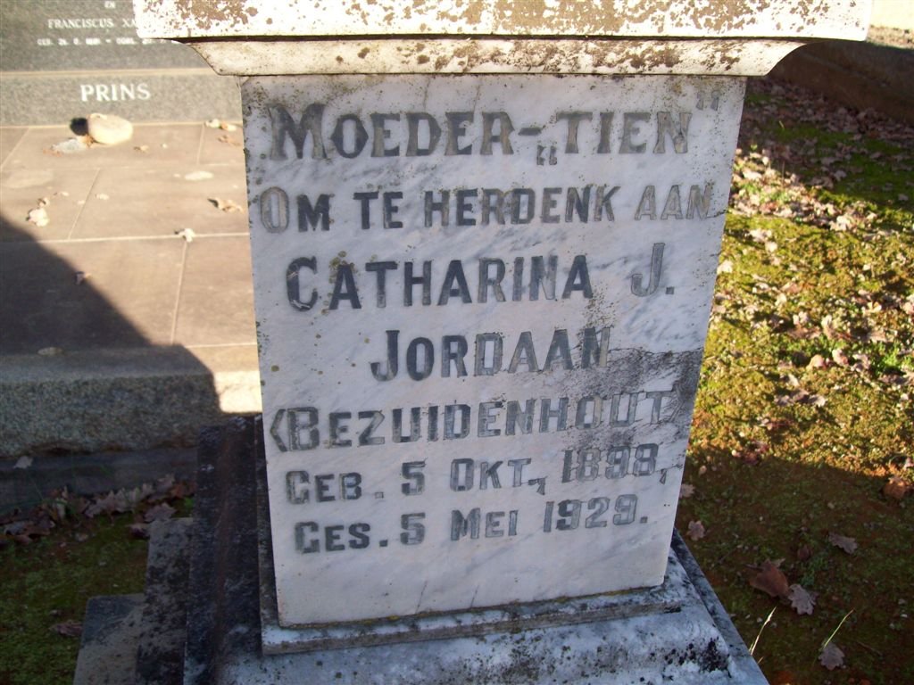 JORDAAN Catharina J. 1898-1929