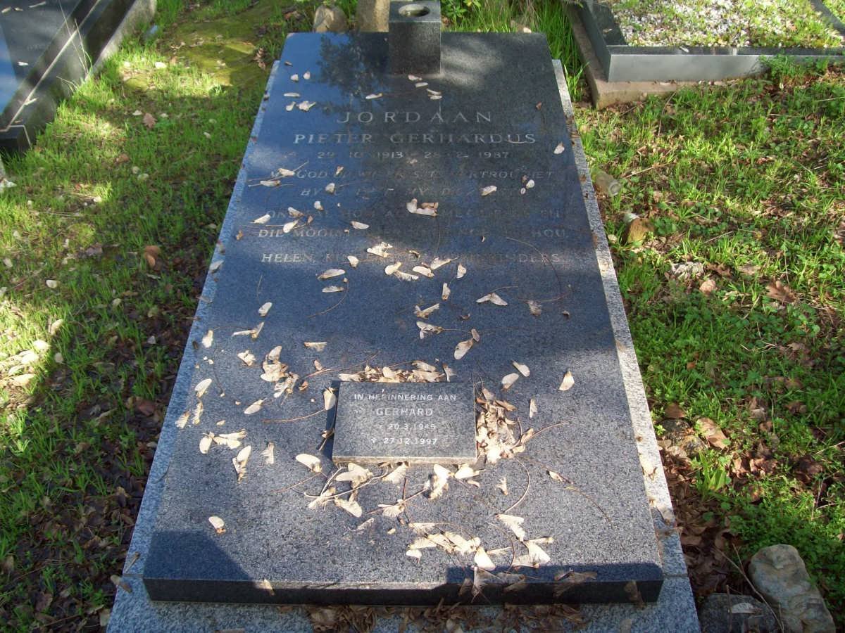 JORDAAN Pieter Gerhardus 1913-1987 :: JORDAAN Gerhard 1945-1997