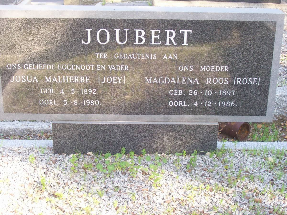JOUBERT Josua Malherbe 1892-1980 &amp; Magdalena Roos 1897-1986