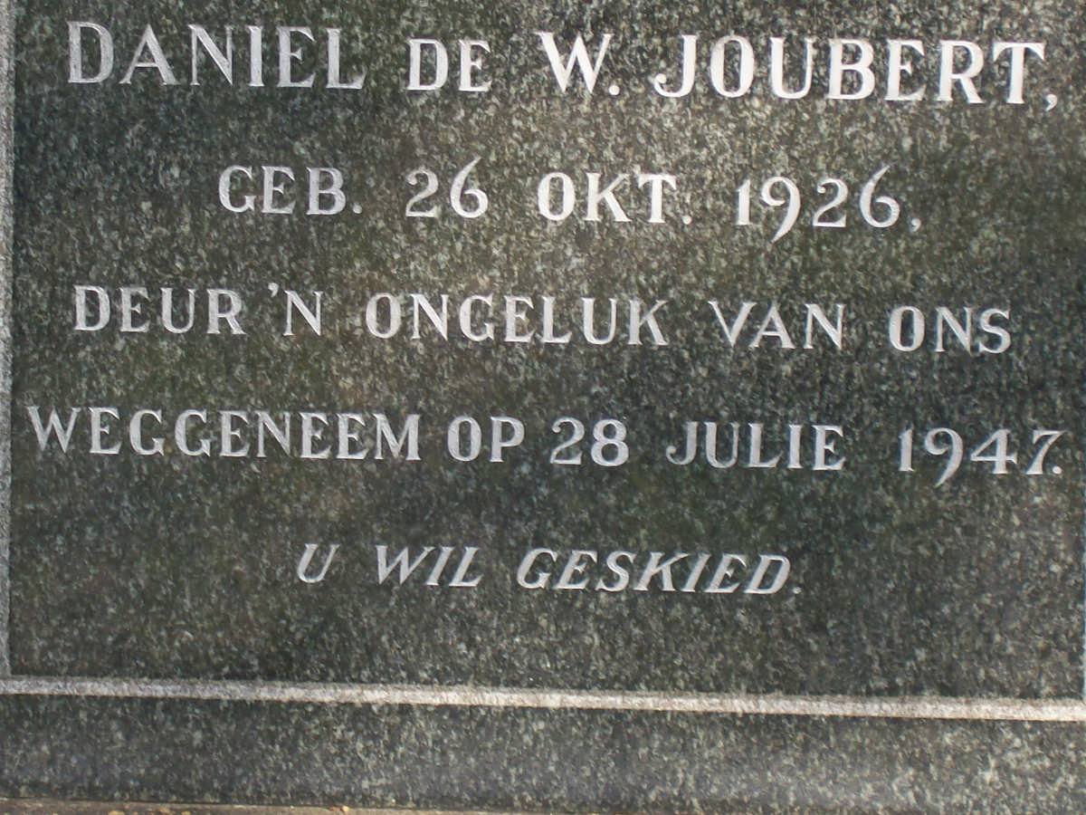 JOUBERT Daniel de W. 1926-1946