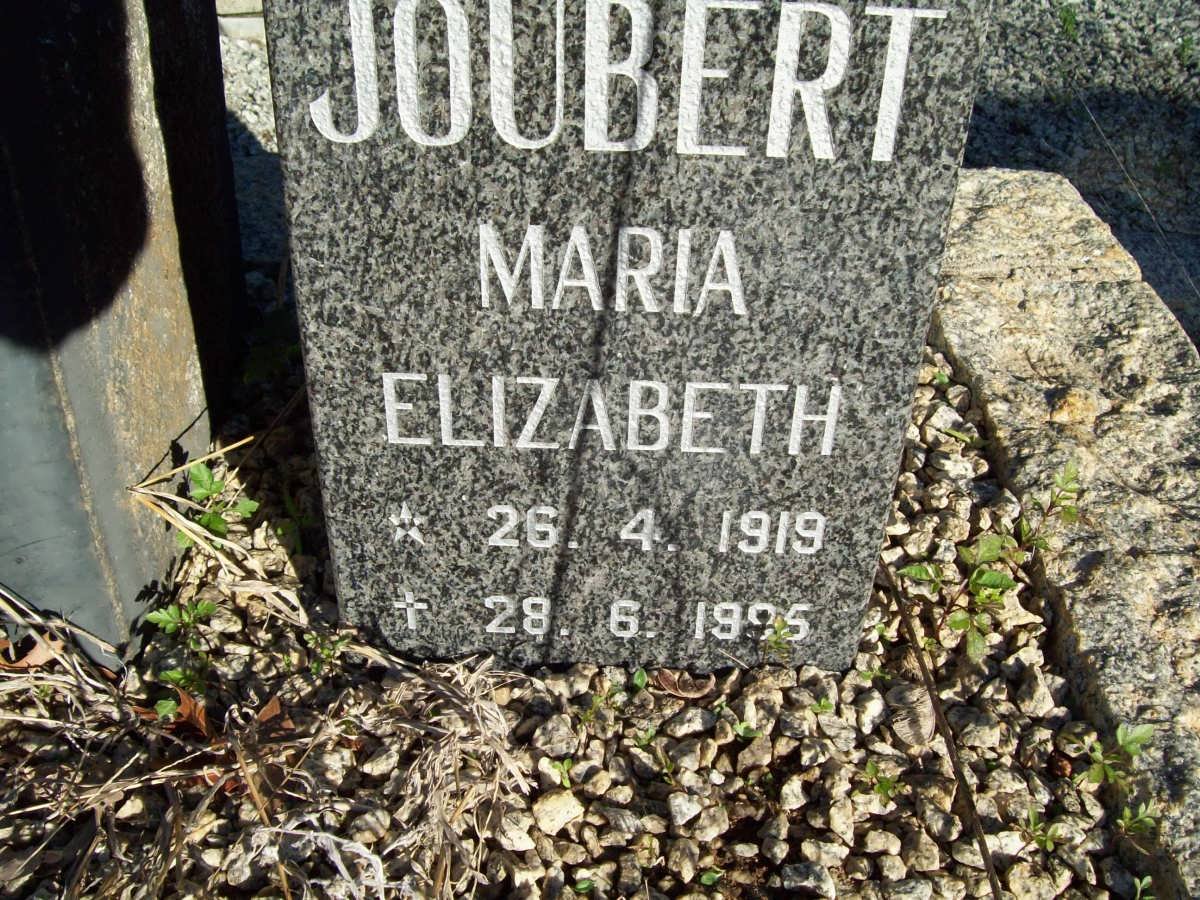 JOUBERT Maria Elizabeth 1919-1995