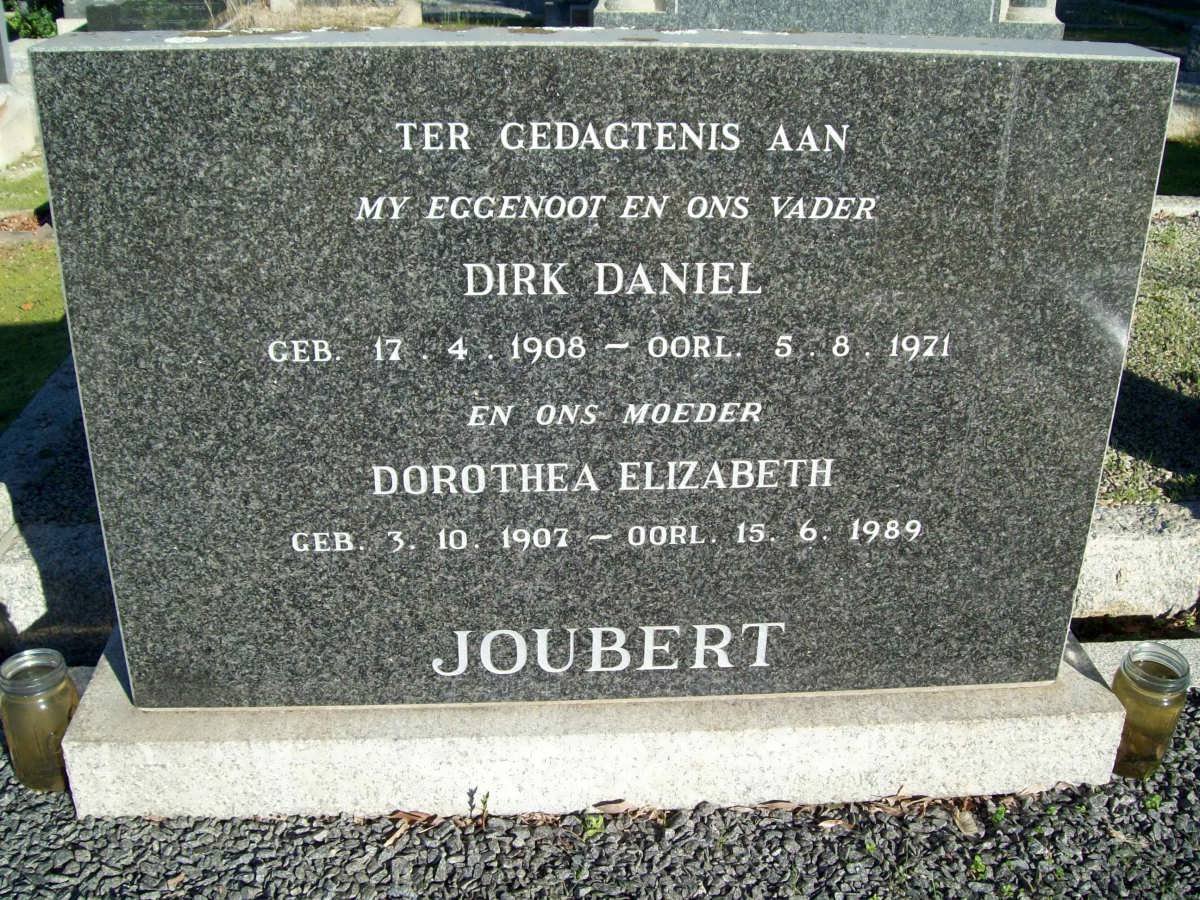 JOUBERT Dirk Daniel 1908-1971 &amp; Dorothea Elizabeth 1907-1989