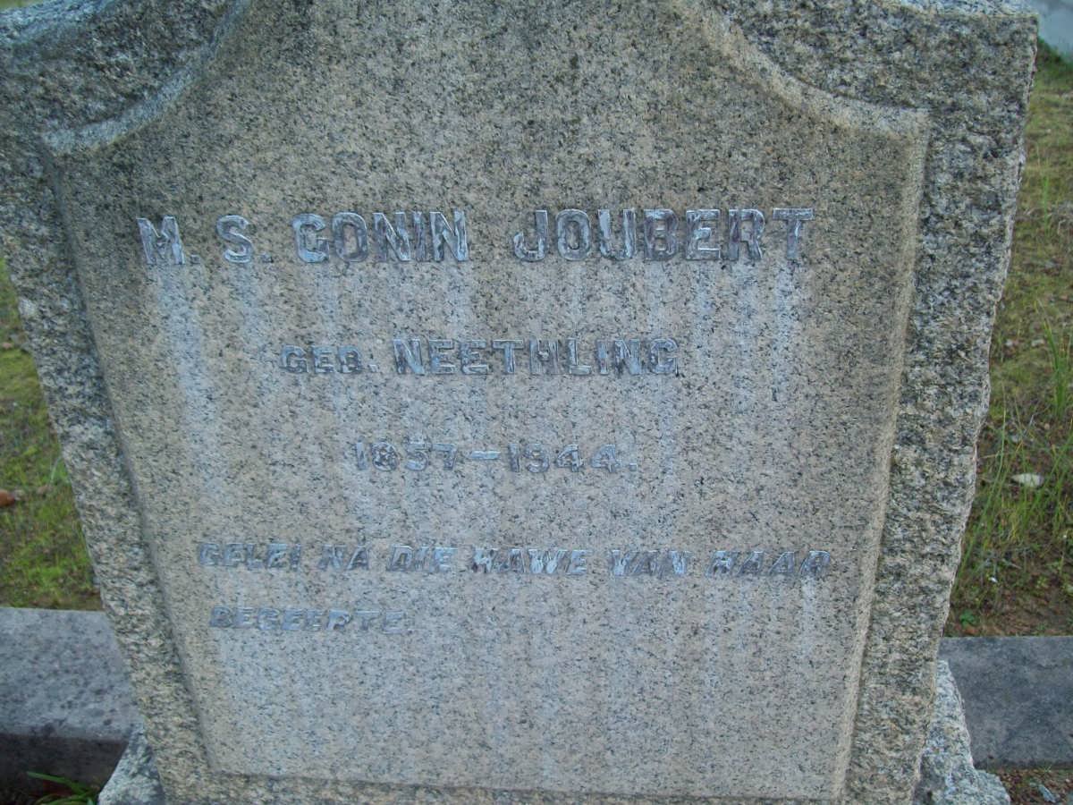 JOUBERT M.S. Conin nee NEETHLING 1857-1944