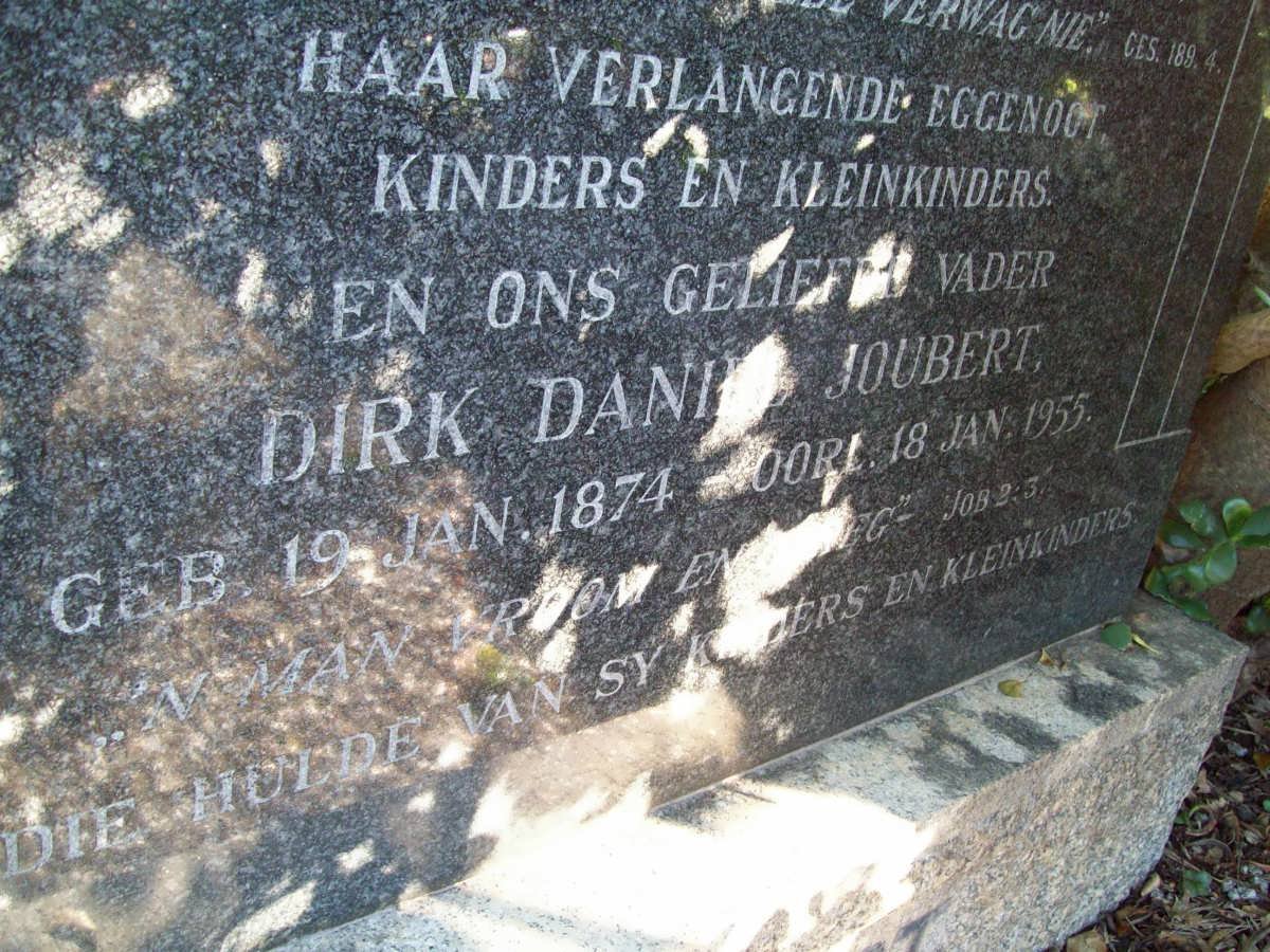 JOUBERT Dirk Daniel 1874-1955 &amp; Elizabeth Maria Gertruida LOUW 1873-1945