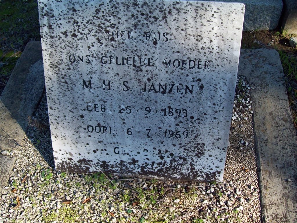 JANZEN M.H. S. 1893-1969