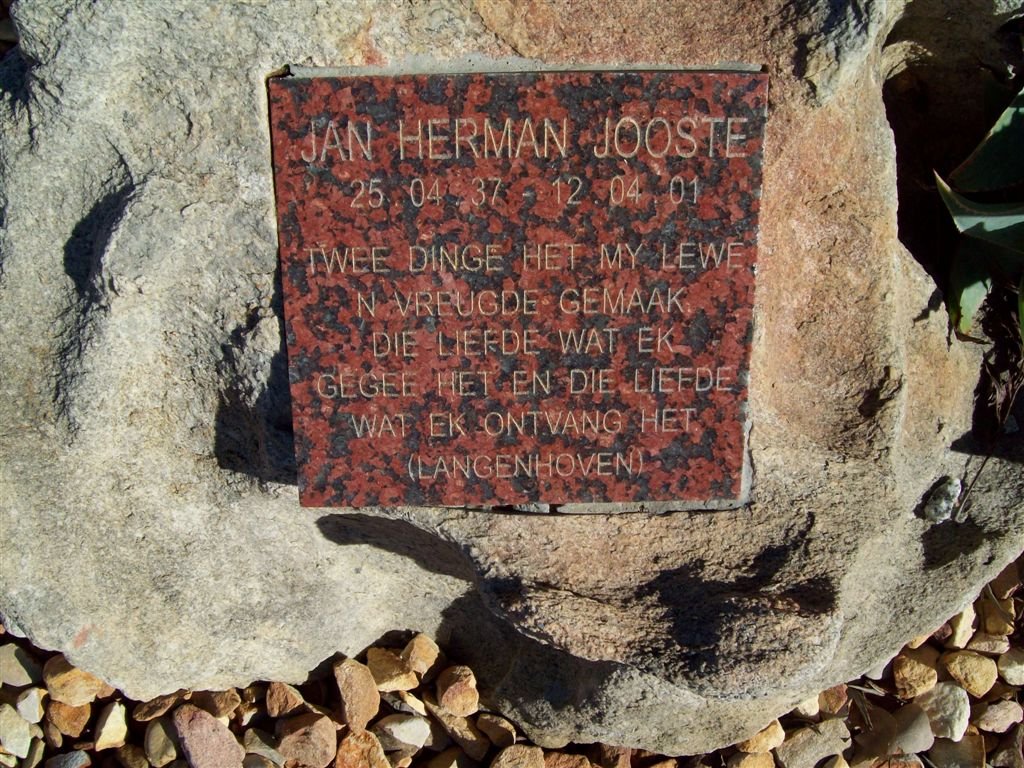 JOOSTE Jan Herman 1937-2001