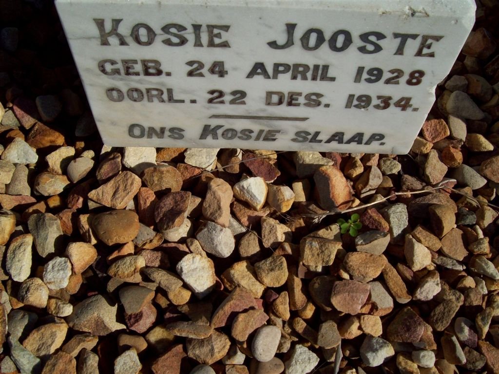 JOOSTE Kosie 1928-1934