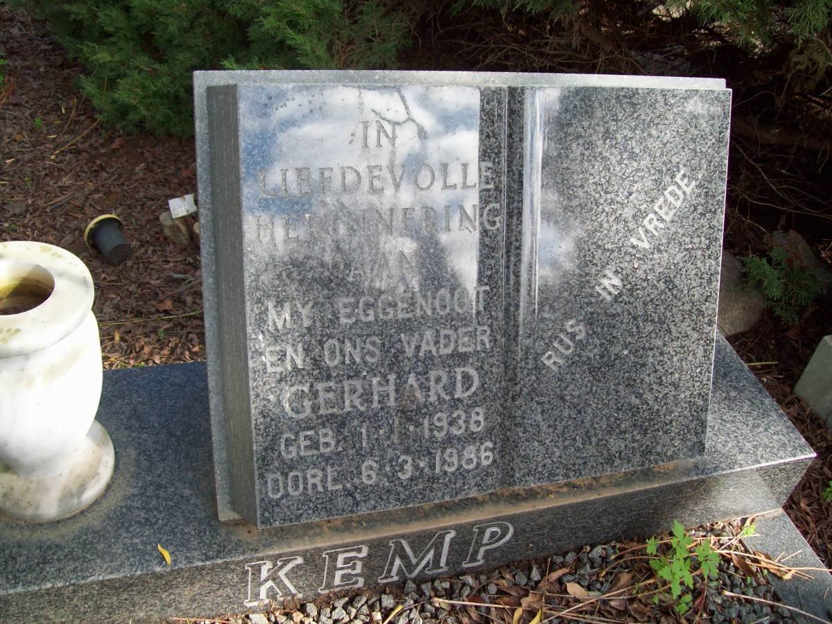 KEMP Gerhard 1938-1986
