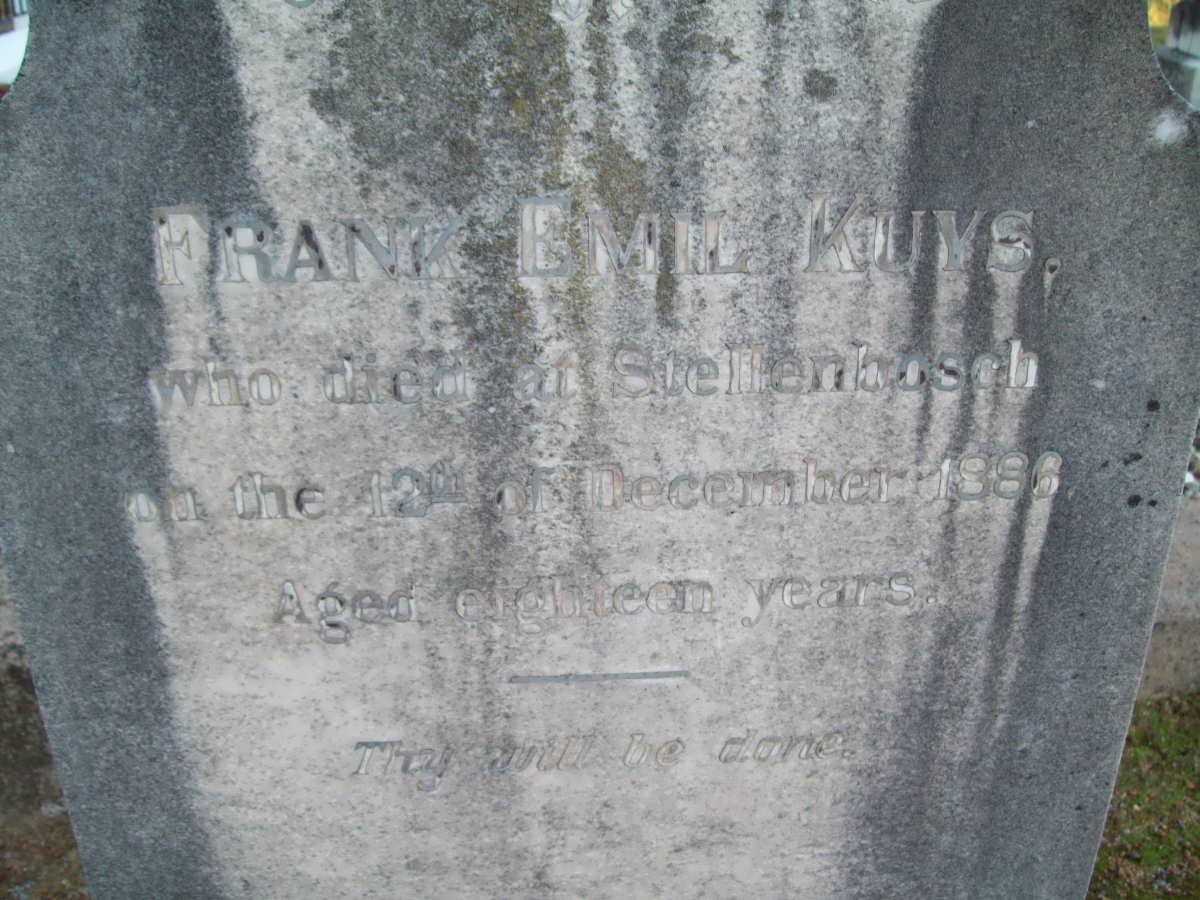 KUYS Frank Emil -1886
