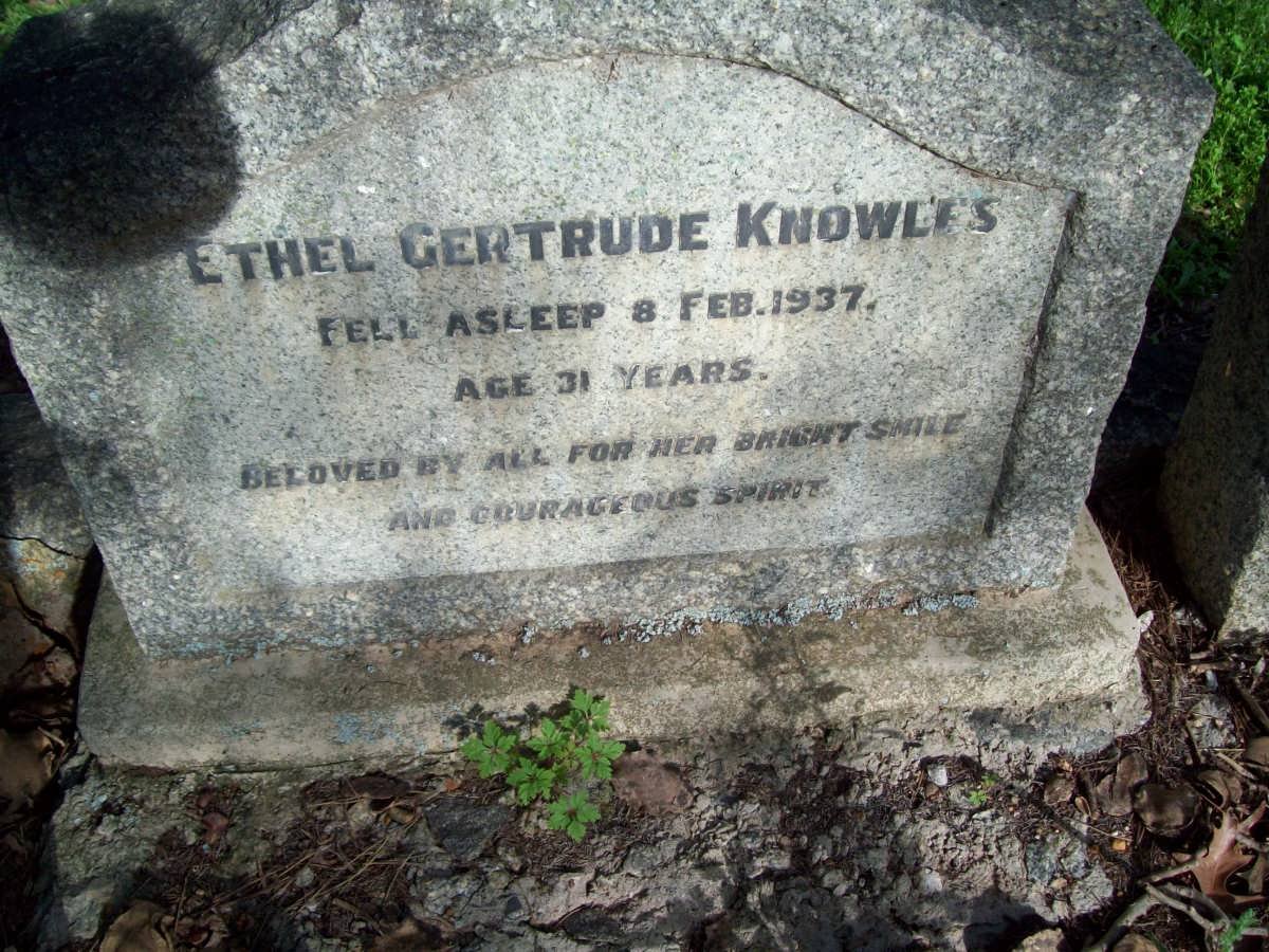 KNOWLES Ethel Gertrude -1937