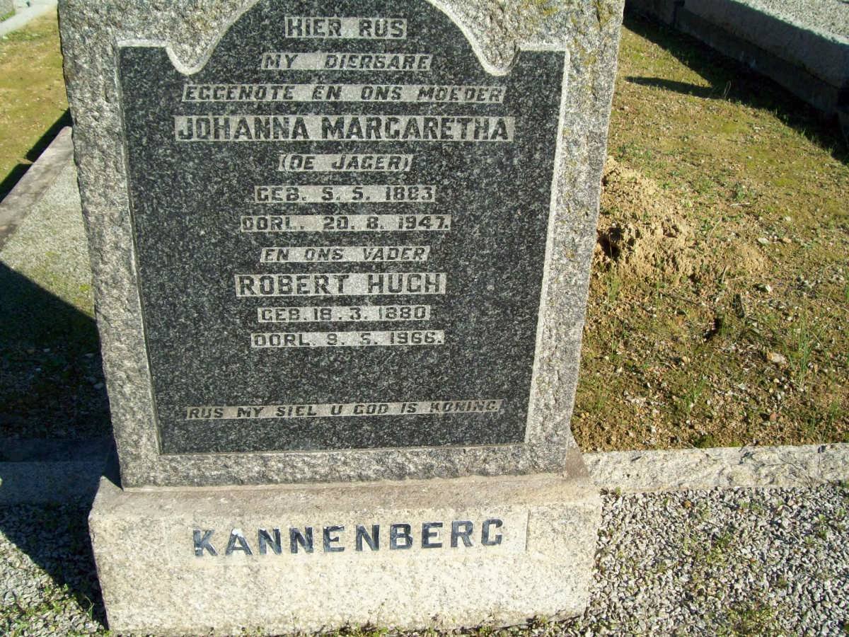 KANNENBERG Robert Hugh 1880-1966 &amp; Anna Margaretha DE JAGER 1883-1947