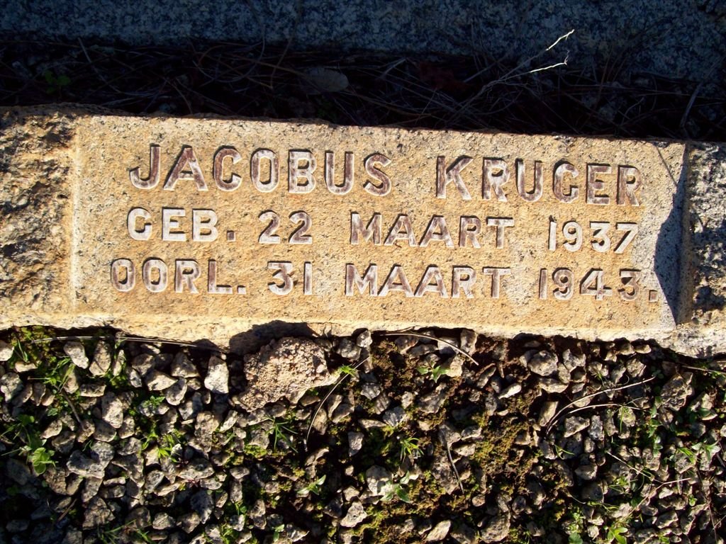 KRUGER Jacobus 1937-1943