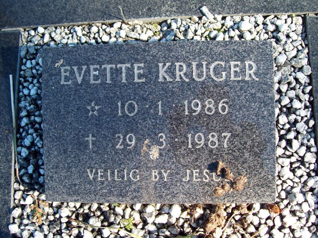 KRUGER Evette 1986-1987