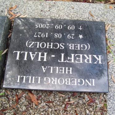 KREFT-HALL Ingeborg Lilli Hella nee SCHOLTZ 1927-2005