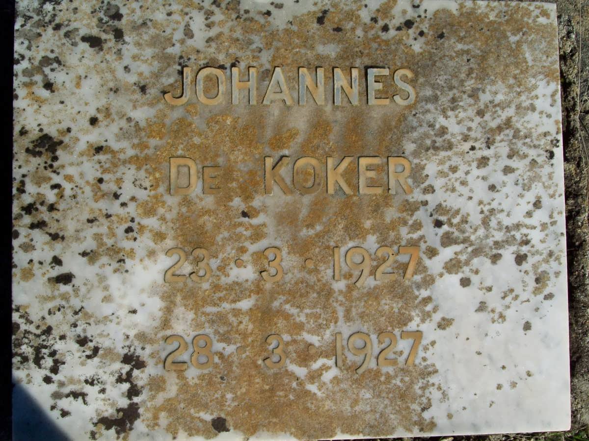 KOKER Johannes, de 1927-1927