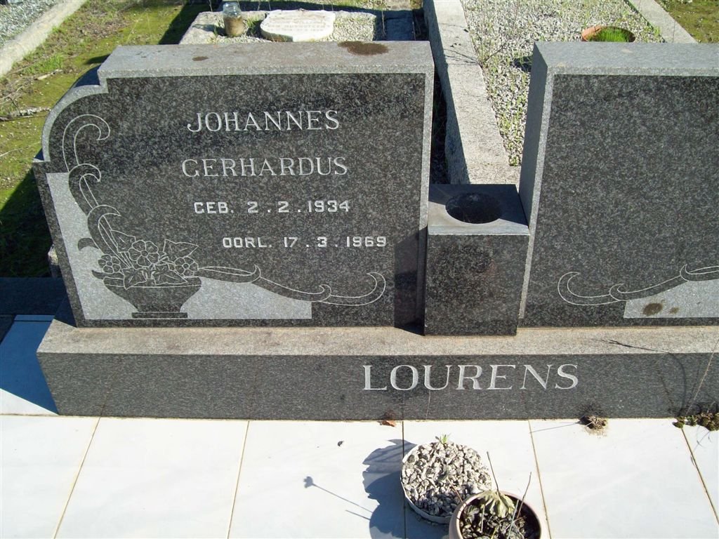 LOURENS Johannes Gerhardus 1934-1969