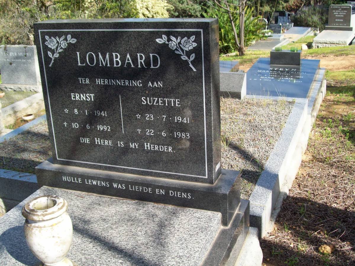 LOMBARD Ernest 1941-1992 &amp; Suzette 1941-1983