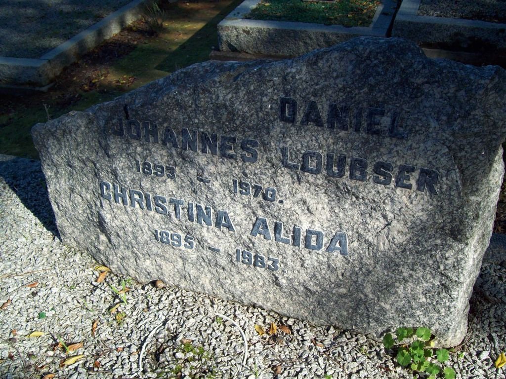 LOUBSER Daniel Johannes 1893-1970 &amp; Christina Alida 1895-1983
