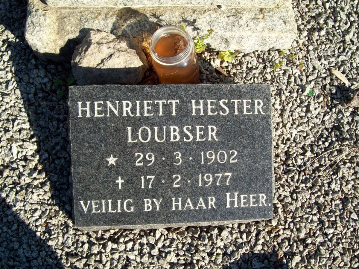LOUBSER Henriett Hester 1902-1977