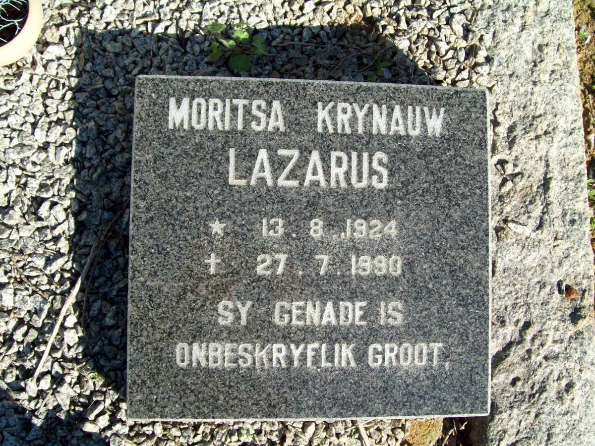 LAZARUS Moritsa Krynauw 1924-1990