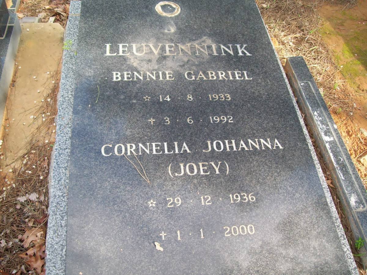 LEUVENINK Bennie Gabriël 1933-1992 &amp; Cornelia Johanna 1936-2000