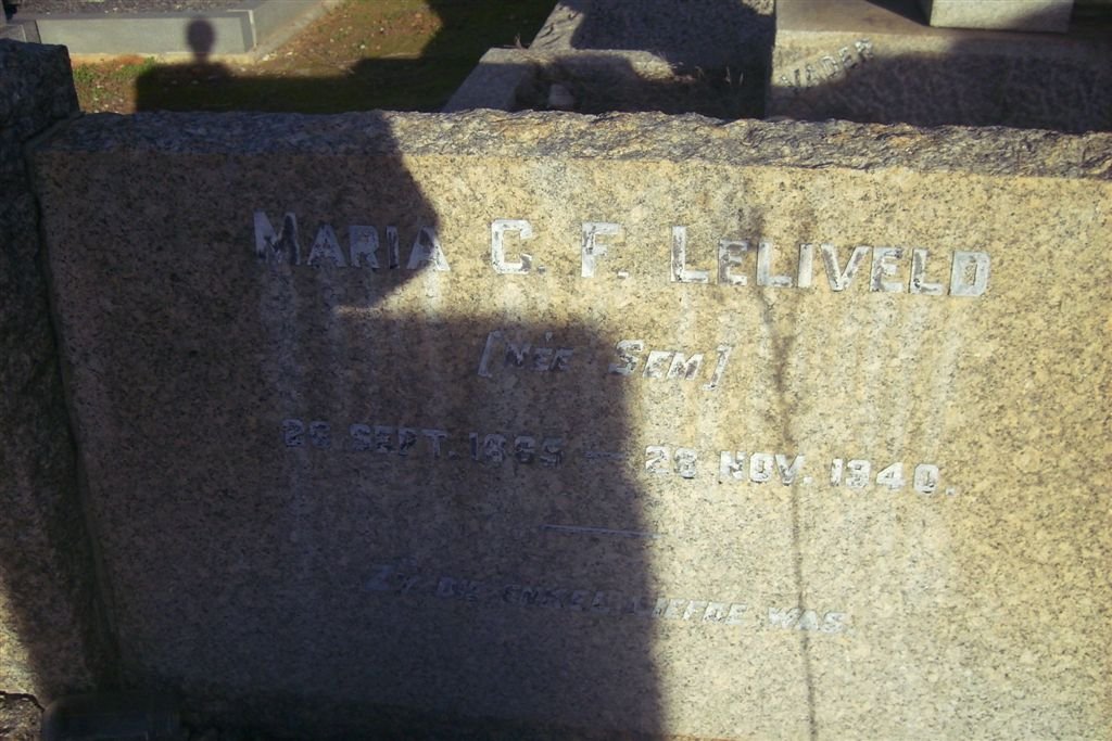 LELIVELD Maria nee SEM 1865-1940