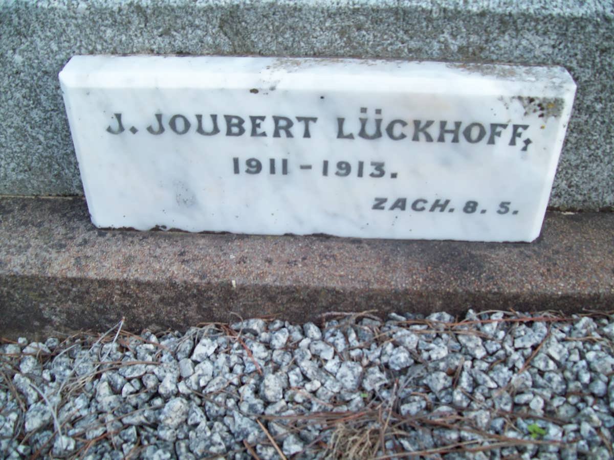 LUCKHOFF J. Joubert 1911-1913