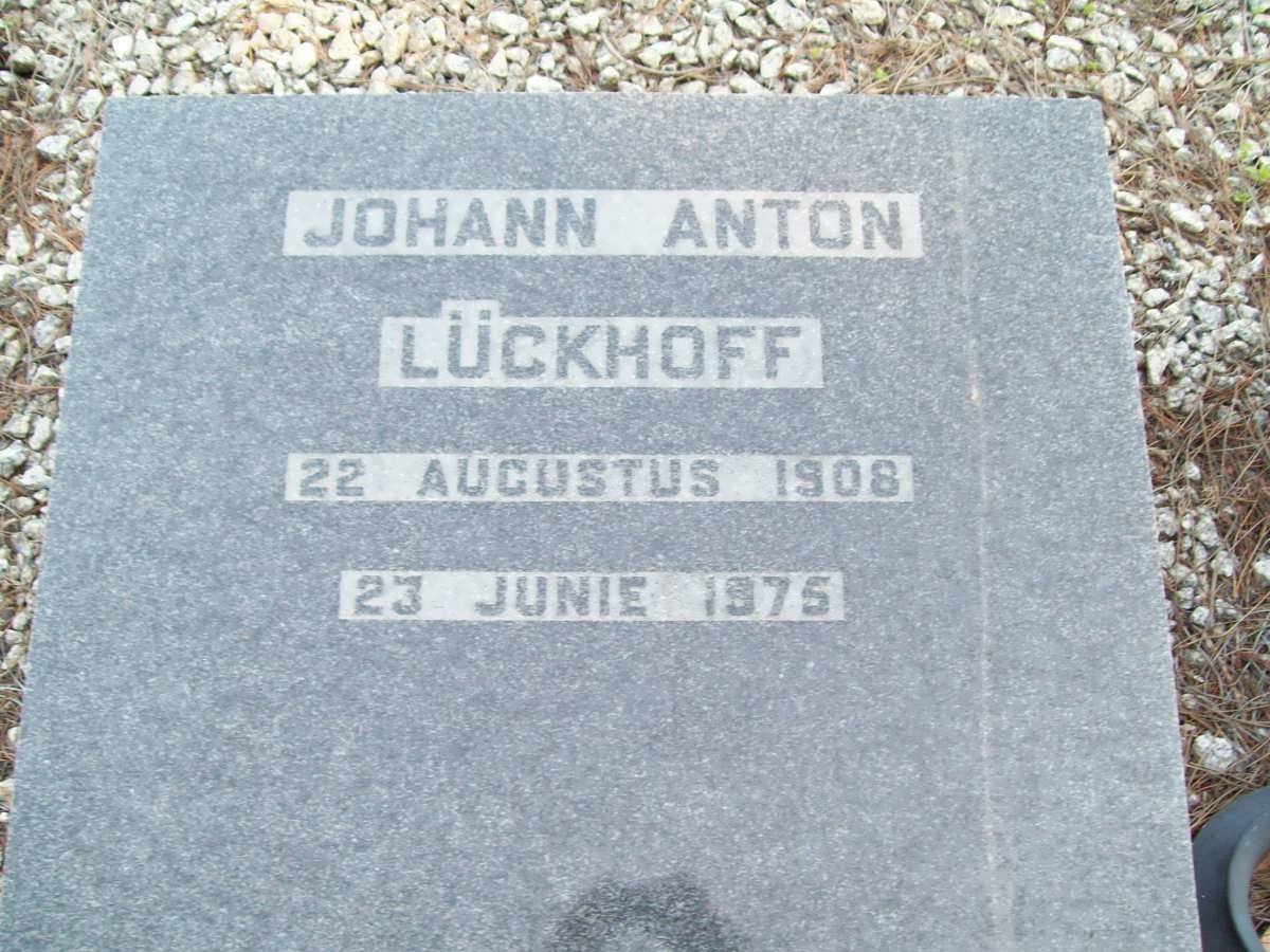 LUCKHOFF Johann Anton 1908-1975