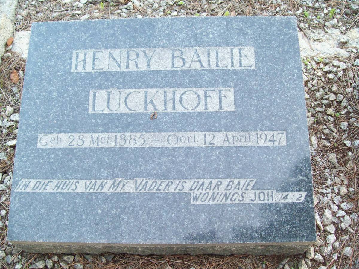 LUCKHOFF Henry Bailie 1885-1947