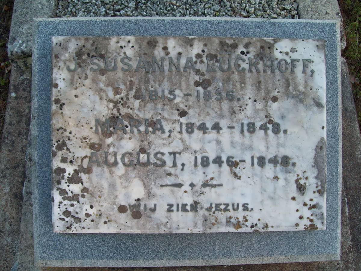 LUCKHOFF J. Susanna 1815-1856 :: LUCKHOFF Maria 1844-1848 :: LUCKHOFF August 1846-1848