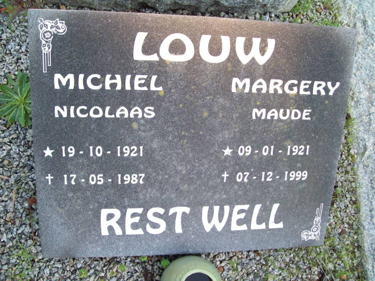 LOUW Michiel Nicolaas 1921-1987 &amp; Margery Maude 1921-1999