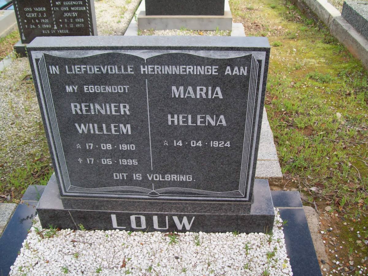 LOUW Reinier Willem 1910-1995 &amp; Maria Helena 1924-