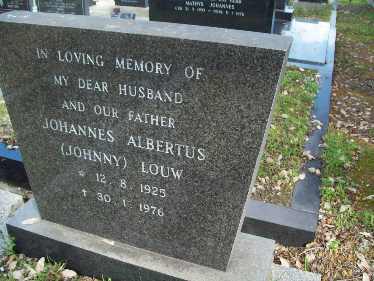 LOUW Johannes Albertus 1925-1976