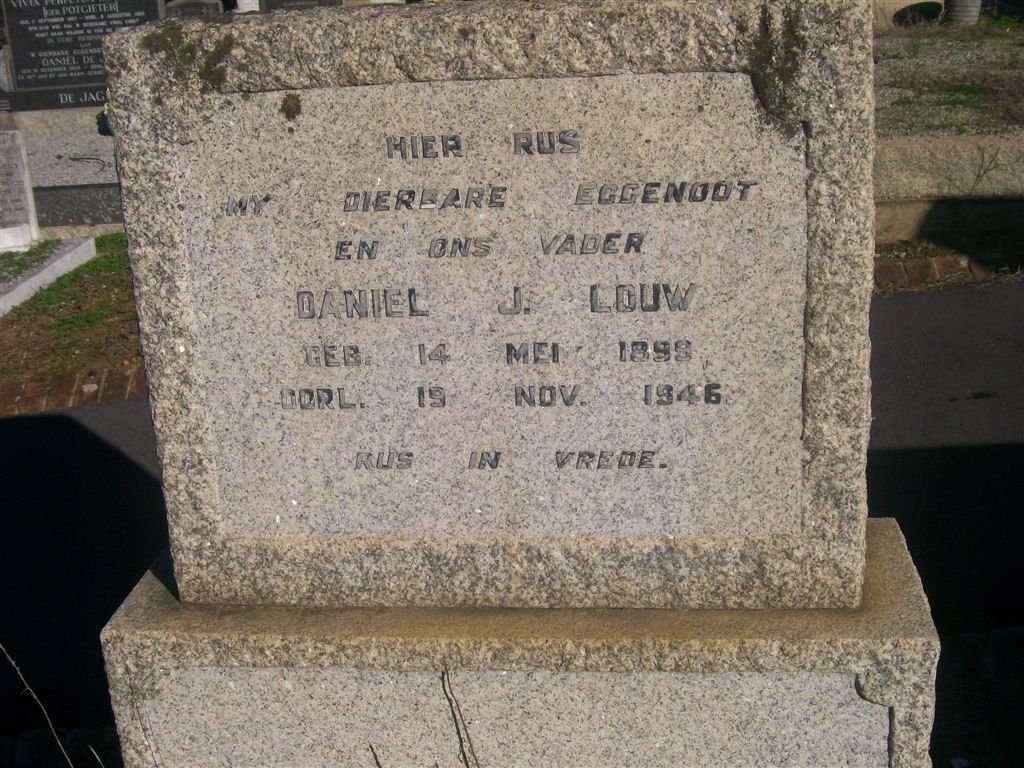 LOUW Daniel J. 1898-1946