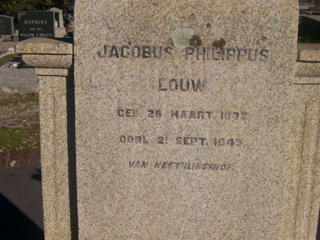LOUW Jacobus Philippus 1872-1943