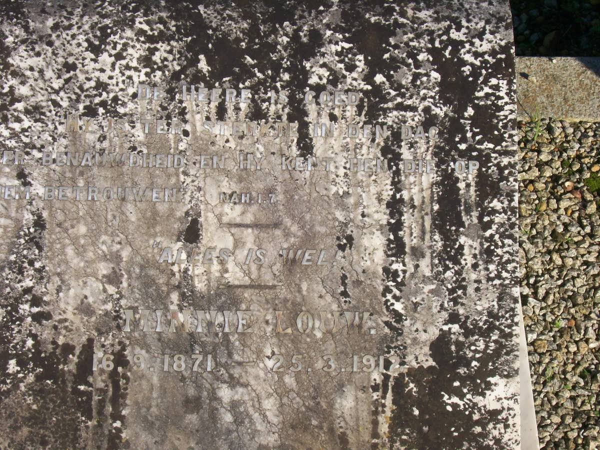 LOUW Minnie 1871-1912