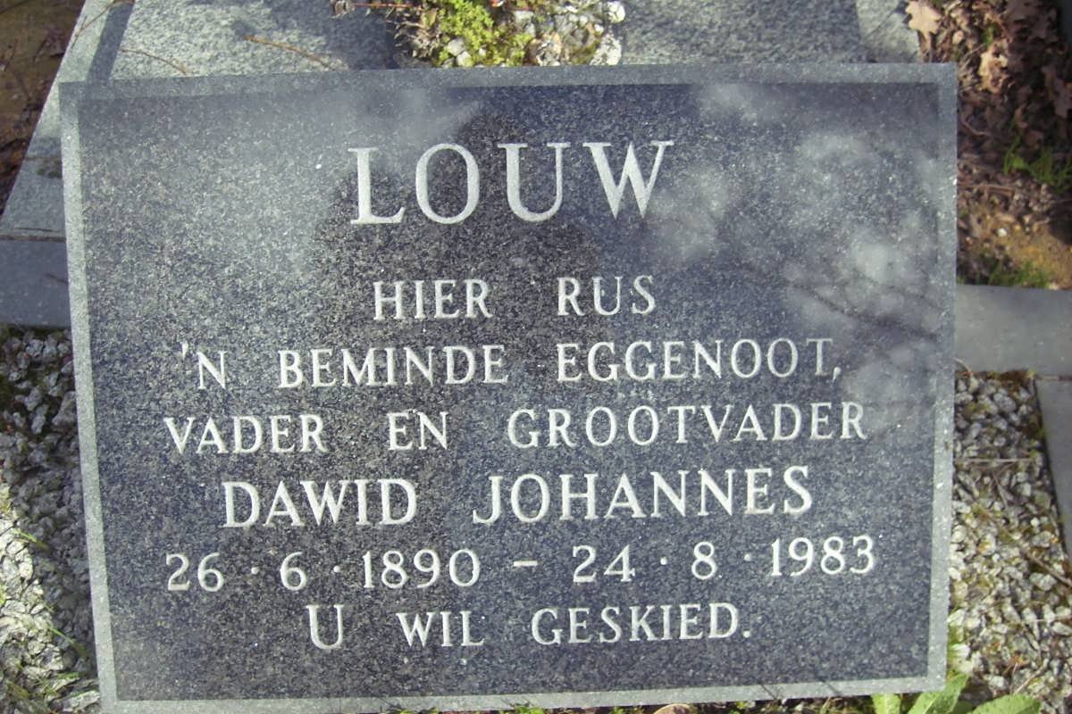 LOUW Dawid Johannes 1890-1983