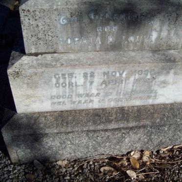 LOUW Sophia D. 1898-1927