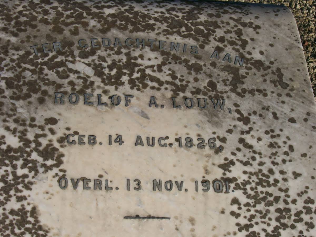 LOUW Roelof A. 1826-1901 &amp; ? Magdalena SCHOLTZ 1836-1896