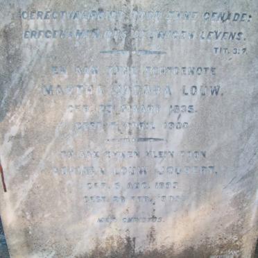 LOUW Adriaan Johannes 1828-1888 &amp; Martha Jacoba 1835-1900 :: LOUW A.J. 1878-1882