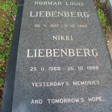 LIEBENBERG Norman Louis 1937-1985 :: LIEBENBERG Nikki 1968-1988