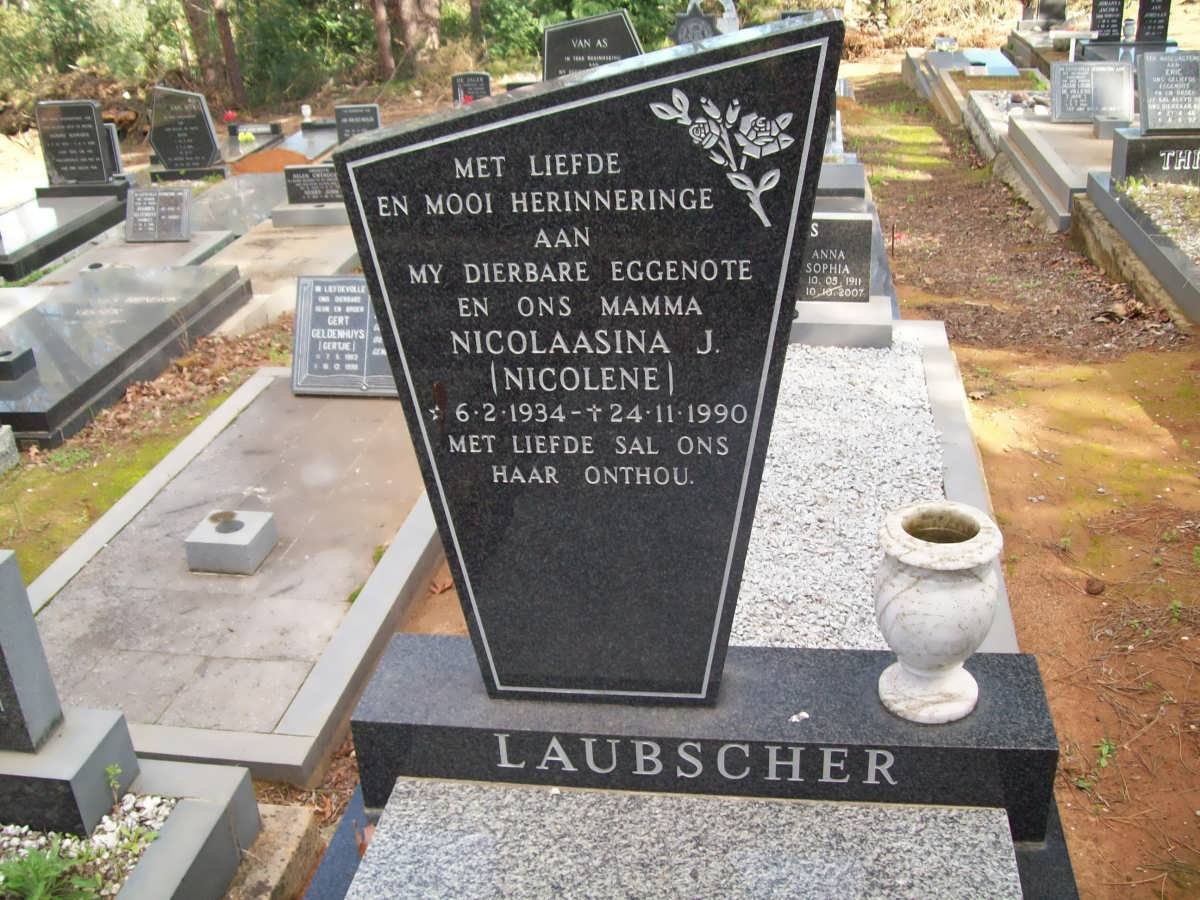 LAUBSCHER Nicolaasina J. 1934-1990