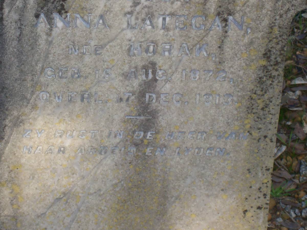 LATEGAN Anna nee HORAK 1872-1913