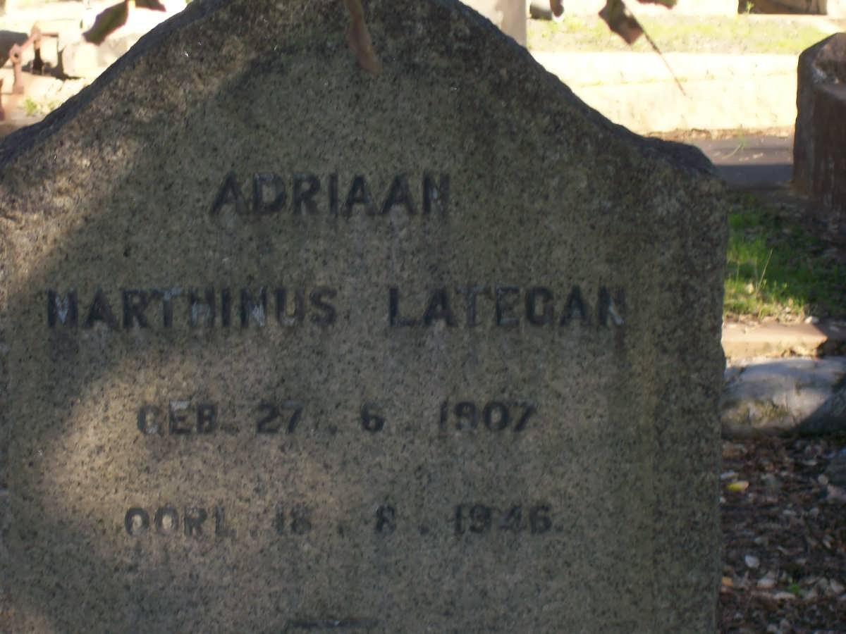 LATEGAN Adriaan Marthinus 1907-1946