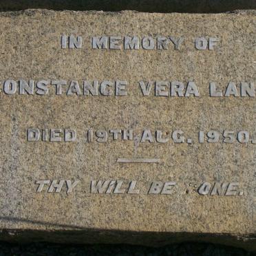 LANGE Constance Vera -1950