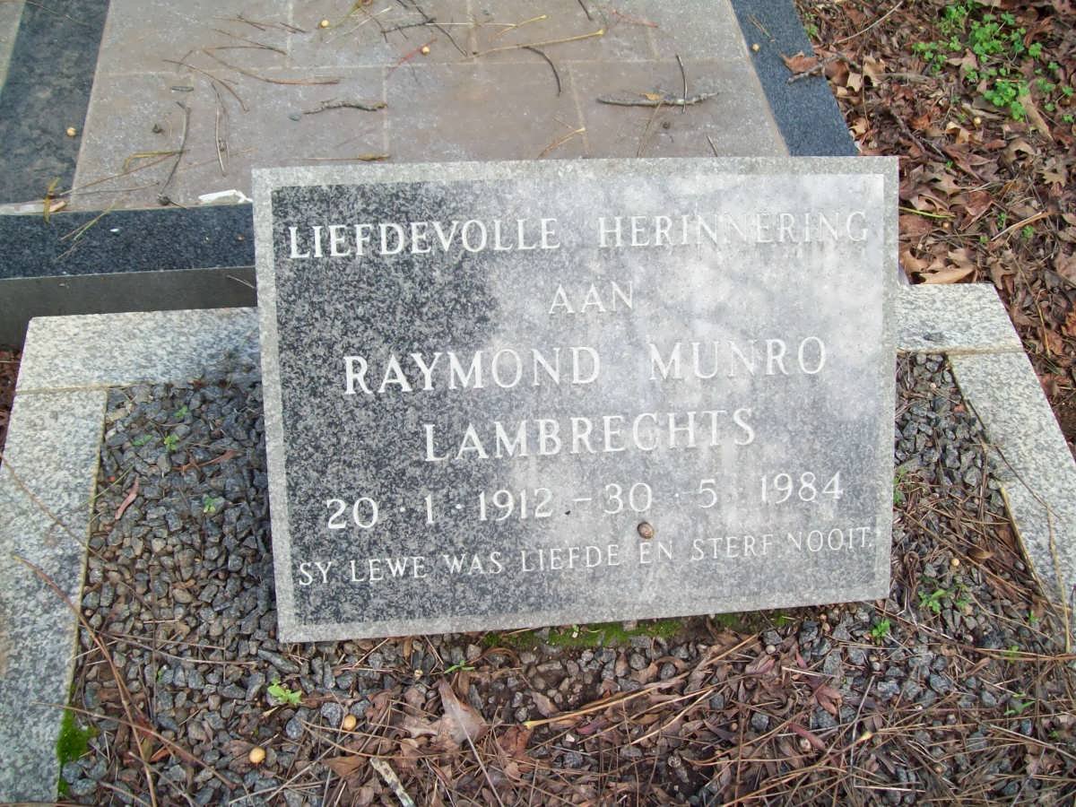 LAMBRECHTS Raymond Munro 1912-1984