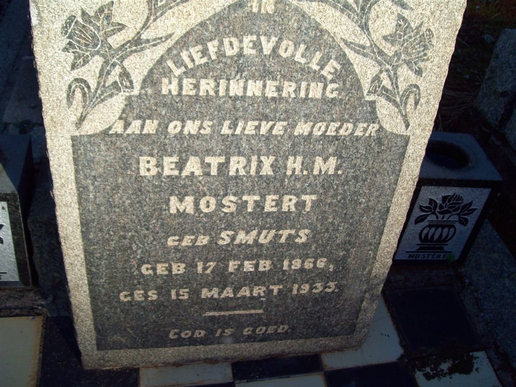 MOSTERT Beatrix H.M. 1866-1933