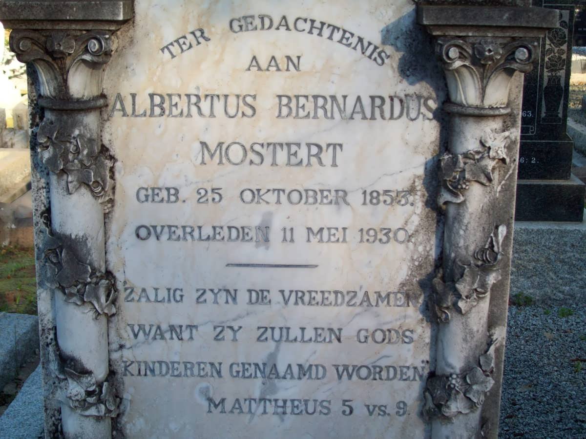 MOSTERT Albertus Bernardus 1853-1930